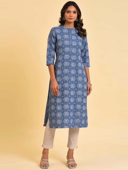 women's straight kurta - 19960199 - Very Small Image - 1