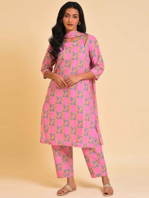 floral print kurta pant set - 19960387 - Very Small Image - 1