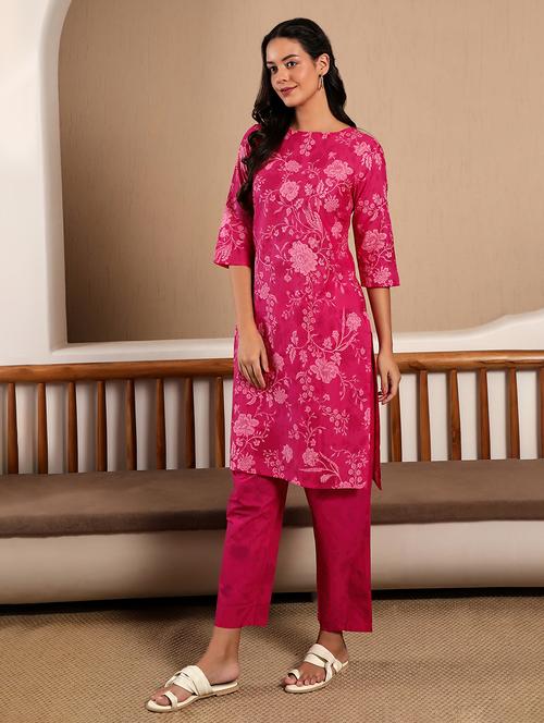 floral print kurta pant set - 19960388 - Very Small Image - 1