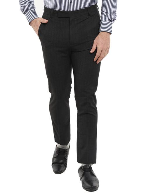 mid rise cotton flat front formal trouser - 19960750 - Very Small Image - 1
