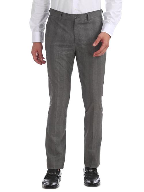mid rise cotton flat front formal trouser - 19960767 - Very Small Image - 1