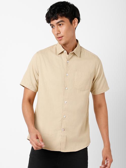 mens solid casual shirt - 19961357 - Very Small Image - 1