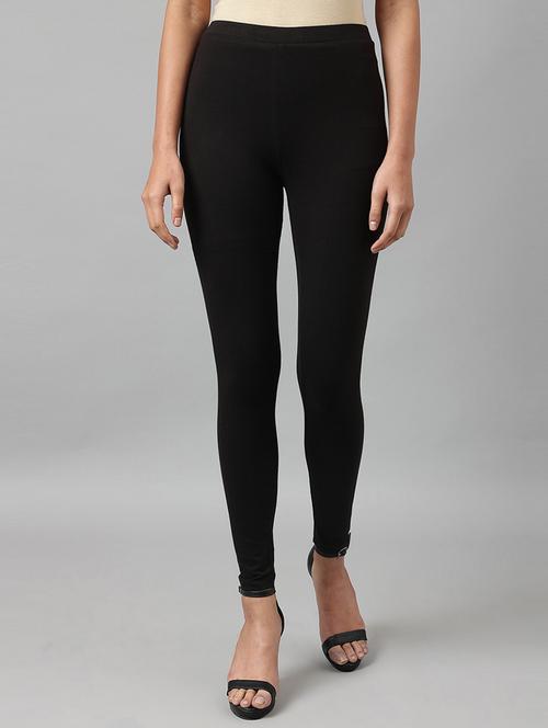 black solid ankle length legging - 19961384 - Very Small Image - 1