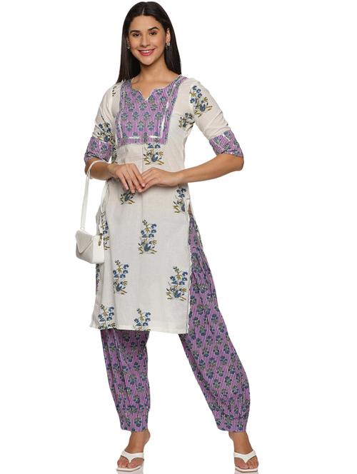 printed kurta salwar set - 19962029 - Very Small Image - 1