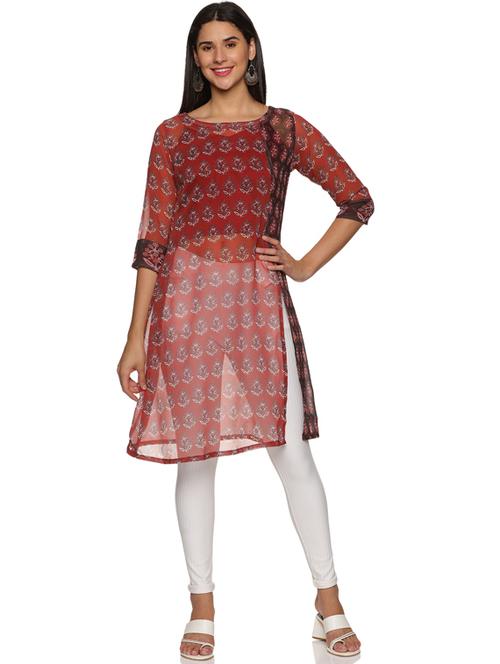 women's straight kurta - 19962248 - Very Small Image - 1