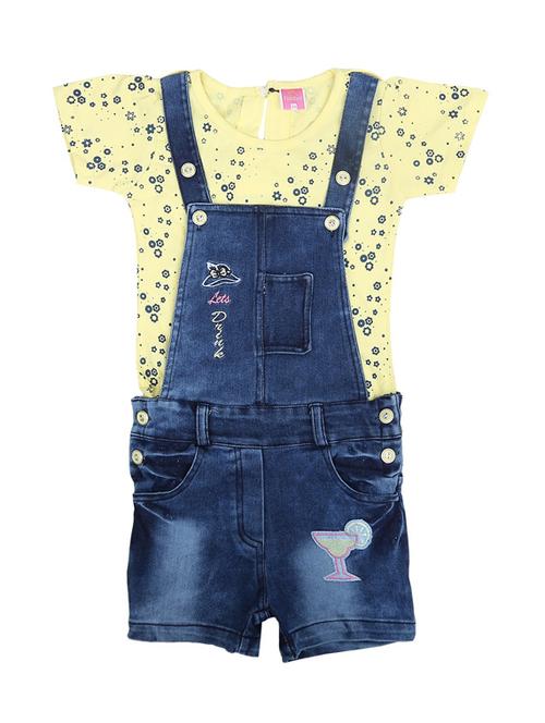 kids printed dungaree set - 19962673 - Very Small Image - 1