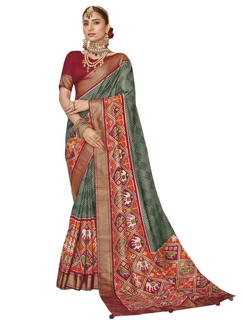 multi colored art silk saree with blouse - 19963726 - Very Small Image - 1