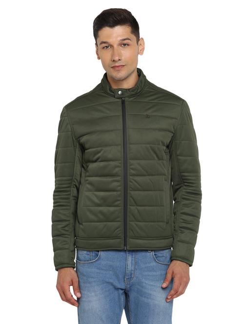 green solid long sleeve bomber jacket - 19963743 - Very Small Image - 1