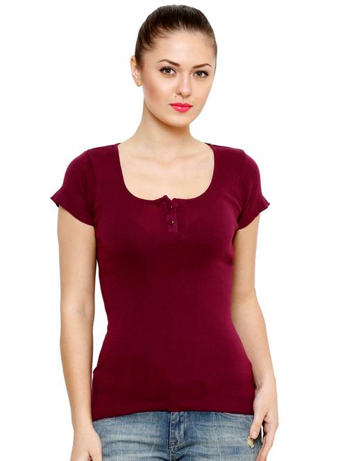 women's straight scoop neck top - 19967938 - Very Small Image - 1