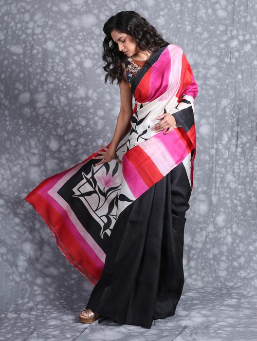 printed woven saree - 19968445 - Very Small Image - 1