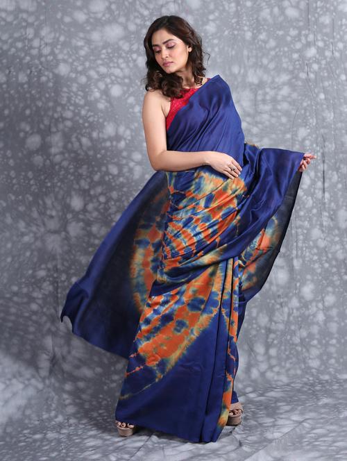 tie & dye woven saree - 19968448 - Very Small Image - 1