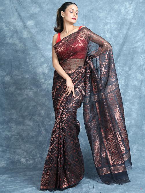 self design woven saree - 19968552 - Very Small Image - 1