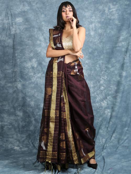 self design woven saree - 19968604 - Very Small Image - 1