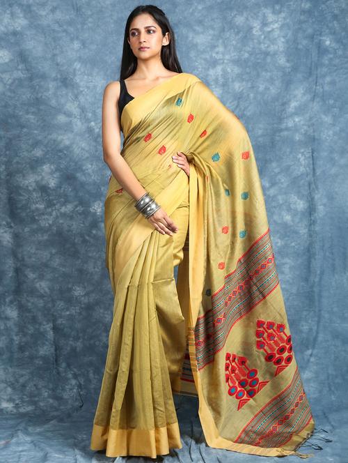 self design woven saree with blouse - 19968659 - Very Small Image - 1