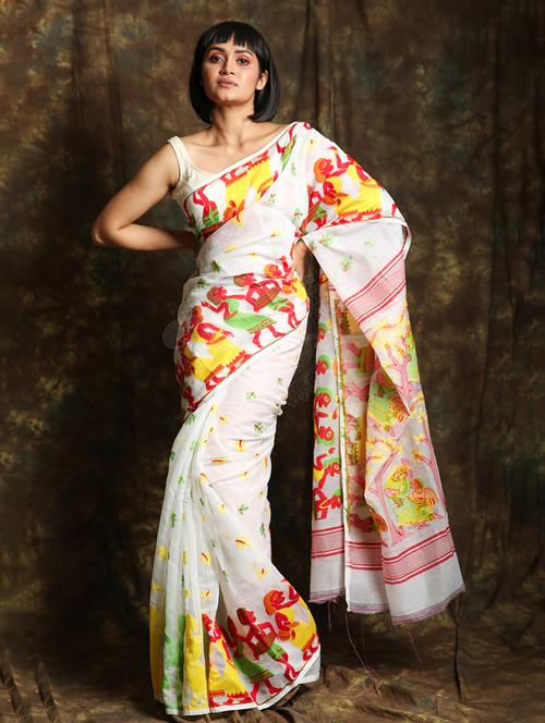 self design woven saree - 19968817 - Very Small Image - 1