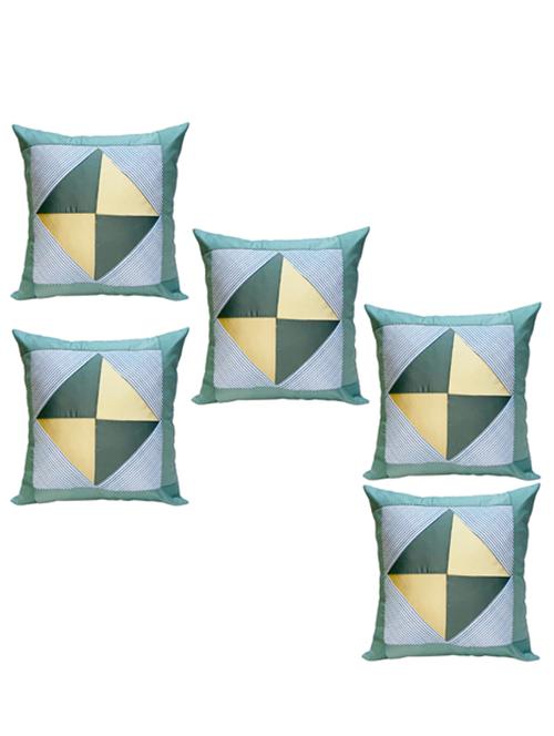geometric sofa cushion cover for sofa bedroom bedroom, living room, office diwali decoration set of 5,16x16 inch - 19970017 - Very Small Image - 1