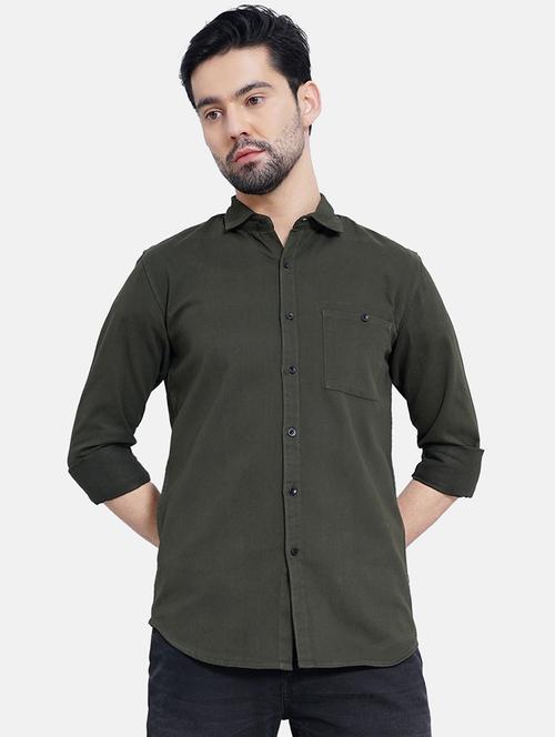 mens solid casual shirt - 19970666 - Very Small Image - 1