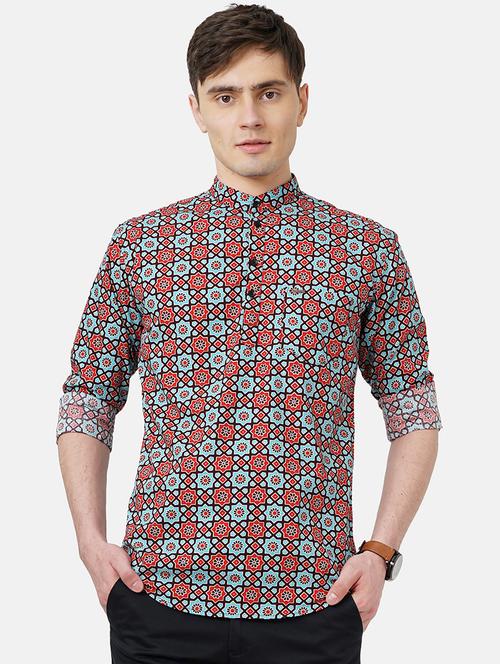 mens printed casual shirt - 19970685 - Very Small Image - 1