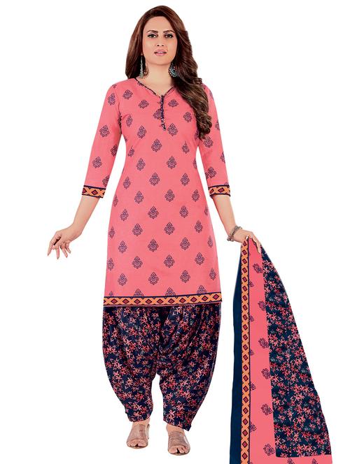 printed unstitched suit set - 19971462 - Very Small Image - 1
