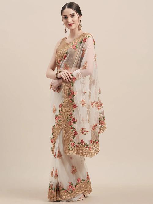 self design embroidered saree - 19972119 - Very Small Image - 1