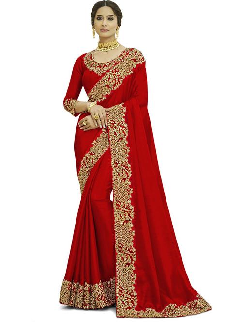 self design embroidered saree with blouse - 19972419 - Very Small Image - 1