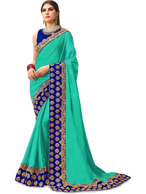 self design embroidered saree with blouse - 19972474 - Very Small Image - 1