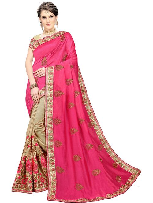 self design embroidered saree with blouse - 19972701 - Very Small Image - 1