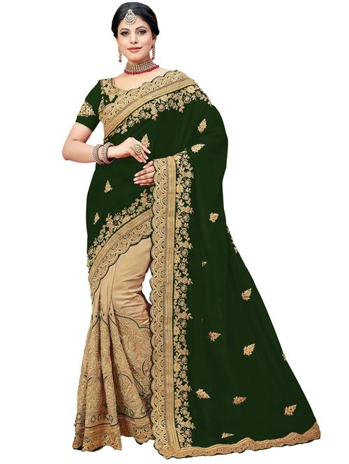 self design embroidered saree with blouse - 19973162 - Very Small Image - 1