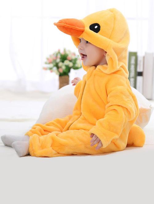 solid full length hooded romper - 19975095 - Very Small Image - 1