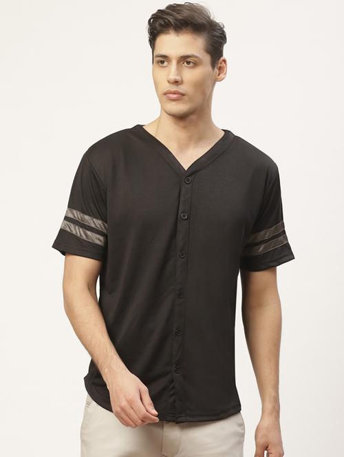 v neck cotton back print t-shirt - 19976088 - Very Small Image - 1