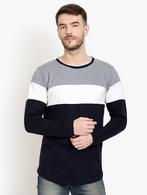 color block cotton regular t-shirt - 19976113 - Very Small Image - 1