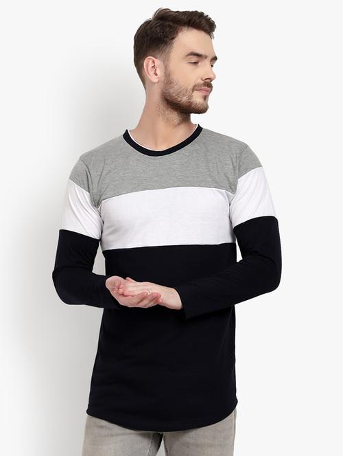 color block cotton regular t-shirt - 19976125 - Very Small Image - 1
