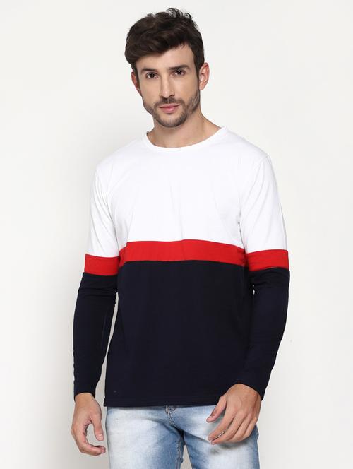 color block cotton regular t-shirt - 19976184 - Very Small Image - 1