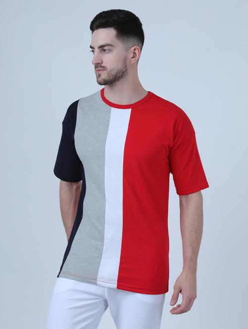 color block cotton regular t-shirt - 19976222 - Very Small Image - 1
