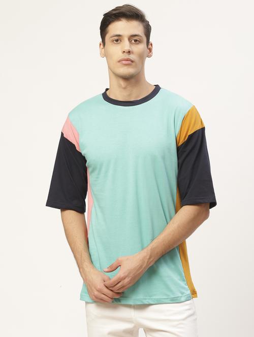 color block cotton regular t-shirt - 19976259 - Very Small Image - 1