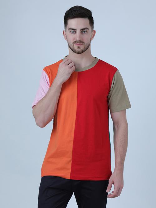 color block cotton regular t-shirt - 19976278 - Very Small Image - 1