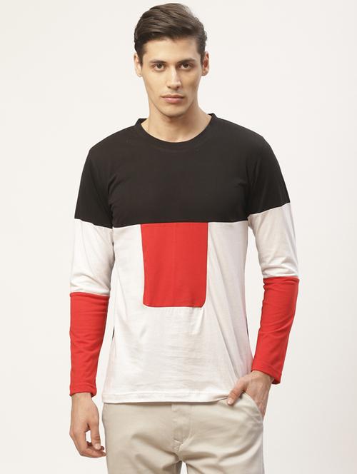 color block cotton regular t-shirt - 19976281 - Very Small Image - 1