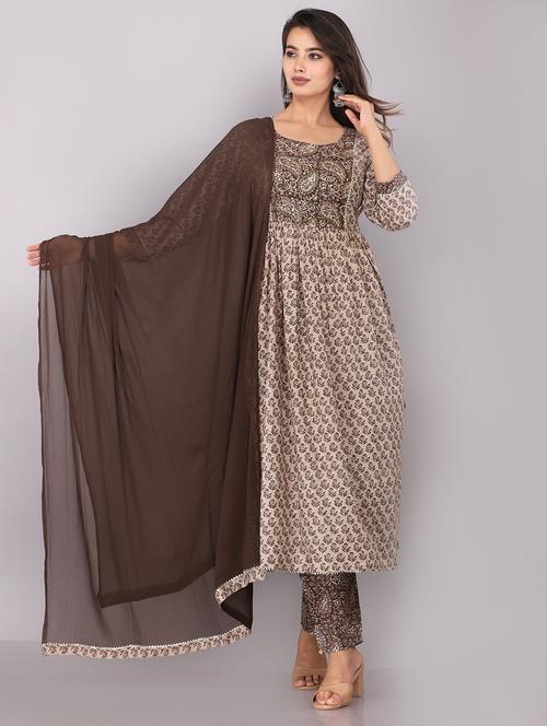 printed kurta pant set - 19976633 - Very Small Image - 1