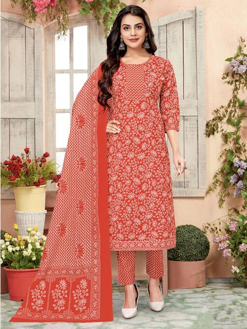 printed unstitched salwar suit - 19976725 - Very Small Image - 1