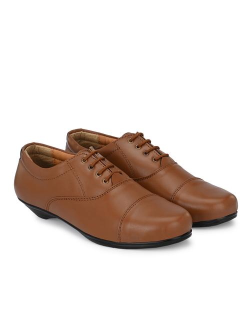 tan leather laceup formal shoes - 19977167 - Very Small Image - 1