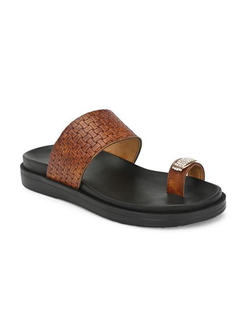 tan synthetic & mesh slip on slippers - 19977202 - Very Small Image - 1