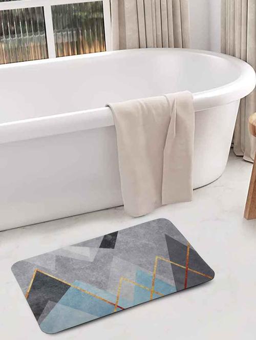 fabinaliv multicolor geometric rubber bath mat (60x40 cm) - 19977607 - Very Small Image - 1