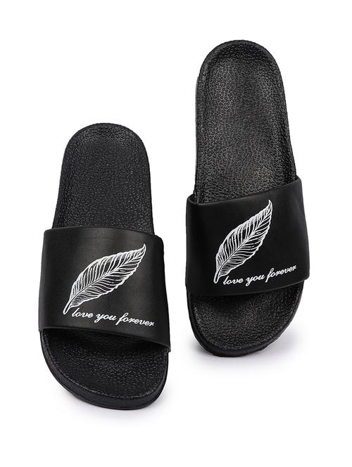 black resin slip on flip flops - 19977773 - Very Small Image - 1