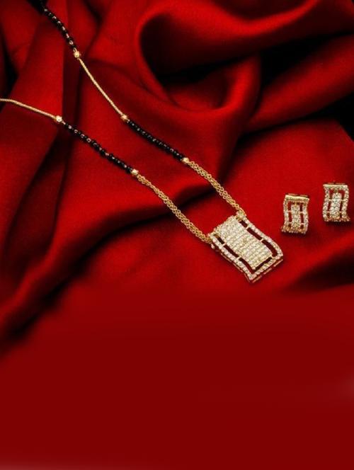 hetprit mangalsutra & earring set - 19978799 - Very Small Image - 1
