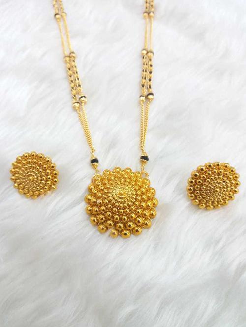gold plated necklaces and earring set - 19978964 - Very Small Image - 1