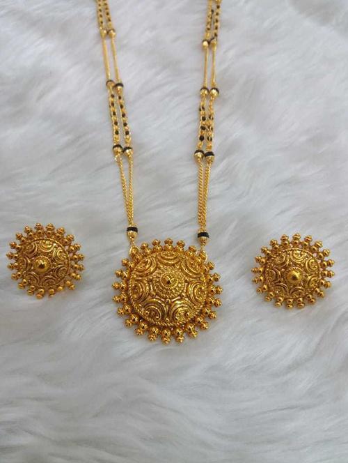 gold plated necklaces and earring set - 19979001 - Very Small Image - 1