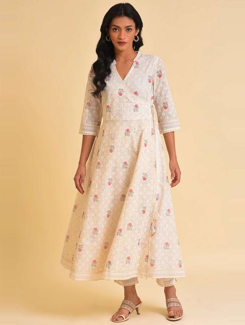 floral printed kurta pant set - 19979063 - Very Small Image - 1