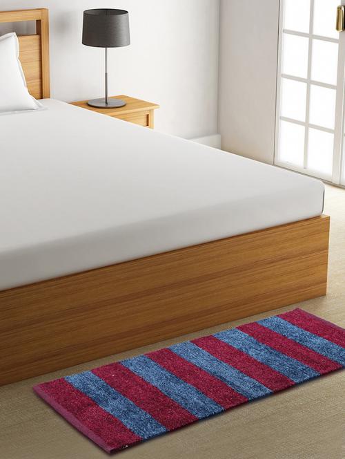 fabinaliv multicolor striped cotton blend bedside runner (145x55 cm) - 19979065 - Very Small Image - 1