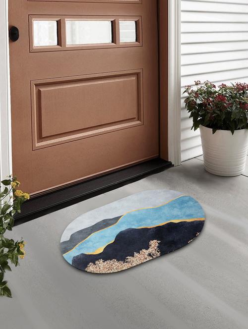 fabinaliv multicolor abstract rubber door mat (60x40 cm) - 19979770 - Very Small Image - 1