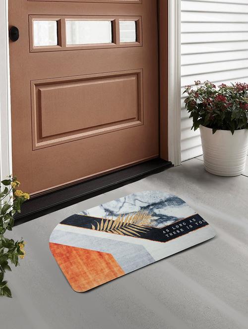 fabinaliv multicolor geometric rubber door mat (60x40 cm) - 19979778 - Very Small Image - 1